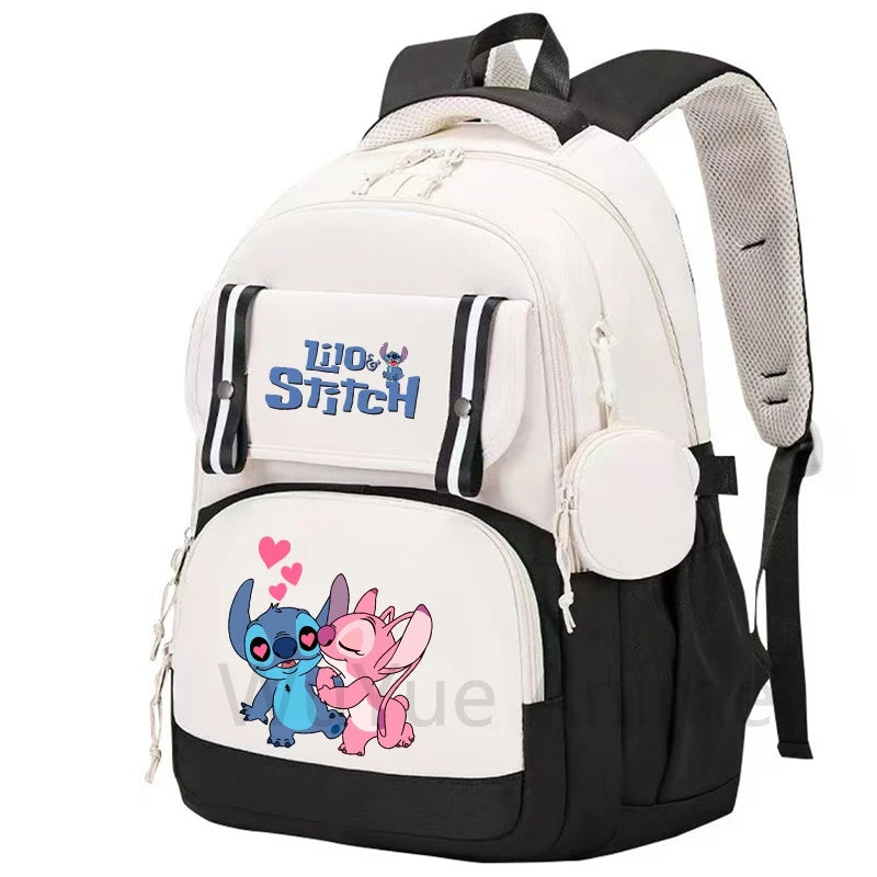 Anime Lilo Stitch Backpack Large Capacity Bookbag for Boy Girl Men Women Leisure Waterproof Laptop Travel Bag Kid Gift Mochila