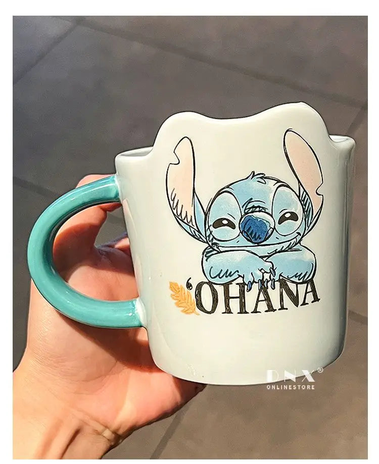 Best Selling Lilo & Stitch Creative Casual Ceramic Mug Office Desk Bedroom Restaurant Boys and Girls Birthday Gift Drinking Cup
