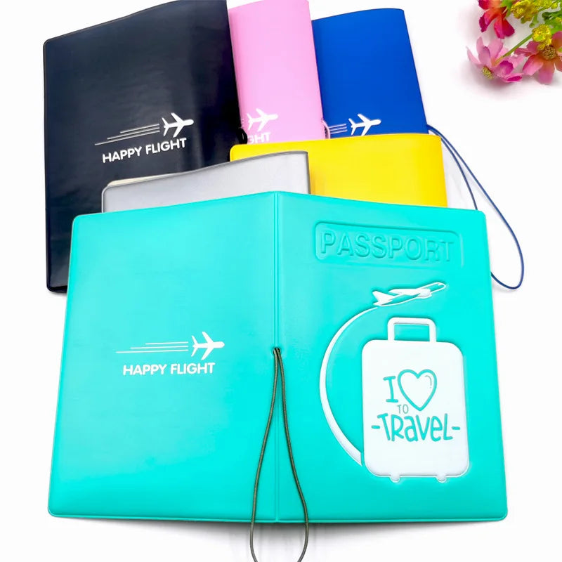 Colorful  Emboss Women's Passport Cover  Print Girls Boys ID Card Holder Travel Ticket Passport Case Drop Shipping