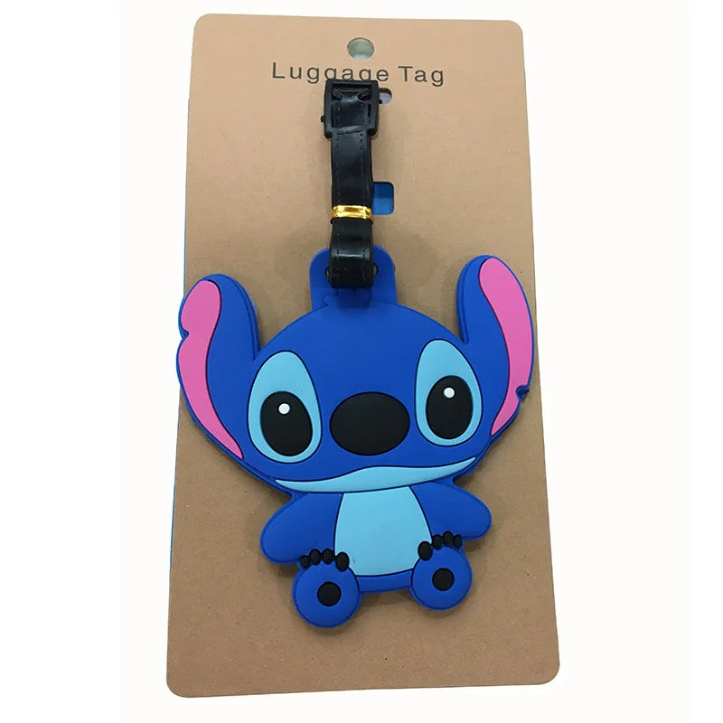 Don't mess with my stuff!Cartoon Stitch Luggage Tag Suitcase Name Address Label