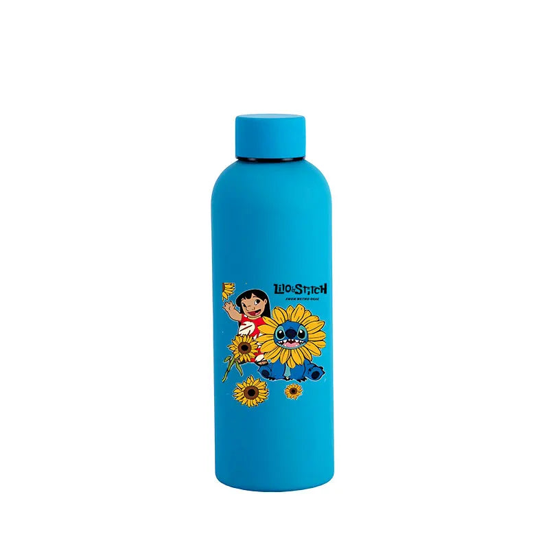 Lilo&Stitch Insulated Cup Sports Small Mouth Bottle Angel Colour Double-layer Vacuum Stainless Steel Cola Coffee Frosted Bottle