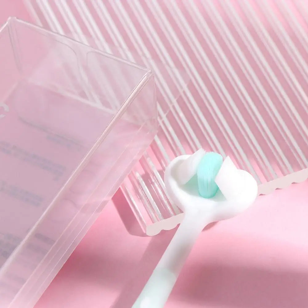 Candy Color Three Sided Toothbrush Teeth Clean 360 Degree 3D Tooth Brush Deep Cleaning Soft Bristle Oral Care Brush Boy Girl