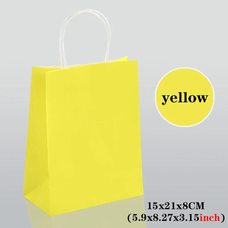 10/30/50pcs Holiday Party Gift Bag with Handle Jewelry Shopping Bag Thanksgiving Valentine's Day Marriage Gift Colored Paper Bag