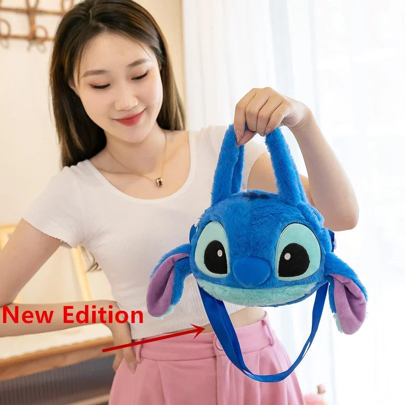 Stitch Plush Cartoon Messenger Bag Children Cute Toy Doll Bag Soft Girl Shoulder Bag