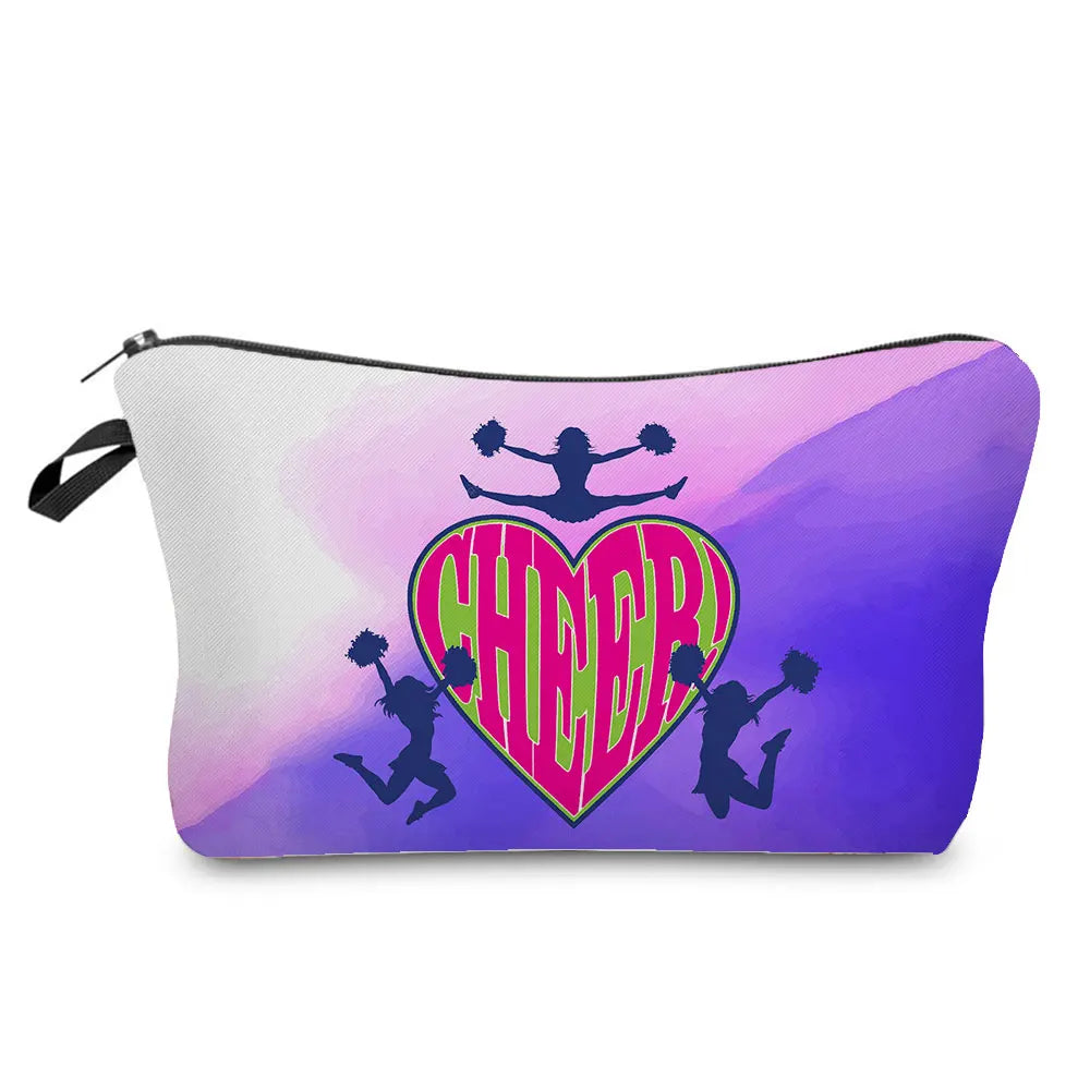 Cheerleading Girl Makeup Bag Club Gift Bag Female Portable Custom Pattern Cosmetic Bag Travel Organizer Storage Bag Toiletry Kit