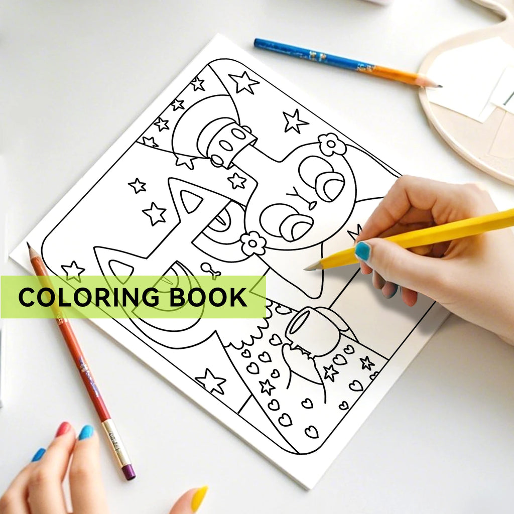 1 pc Cartoon Cat Coloring Book 24 Pages illustration Cute Relax Self-painting Art Colouring Book For Adults And Teens