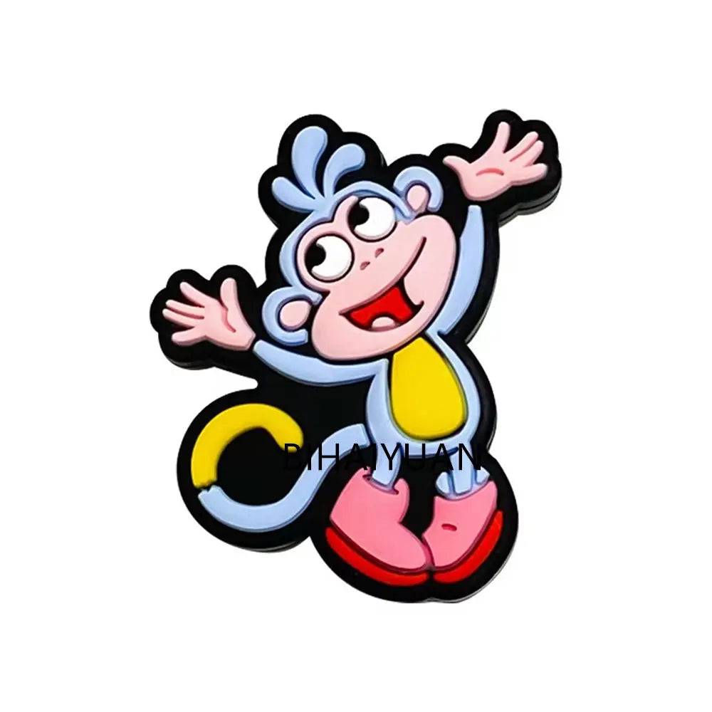 10pcs Minnie mouse dora Stitch winnie Silicone Beads focal Baby Teething Beads DIY Pacifier Chain Accessories Nursing Baby Toys