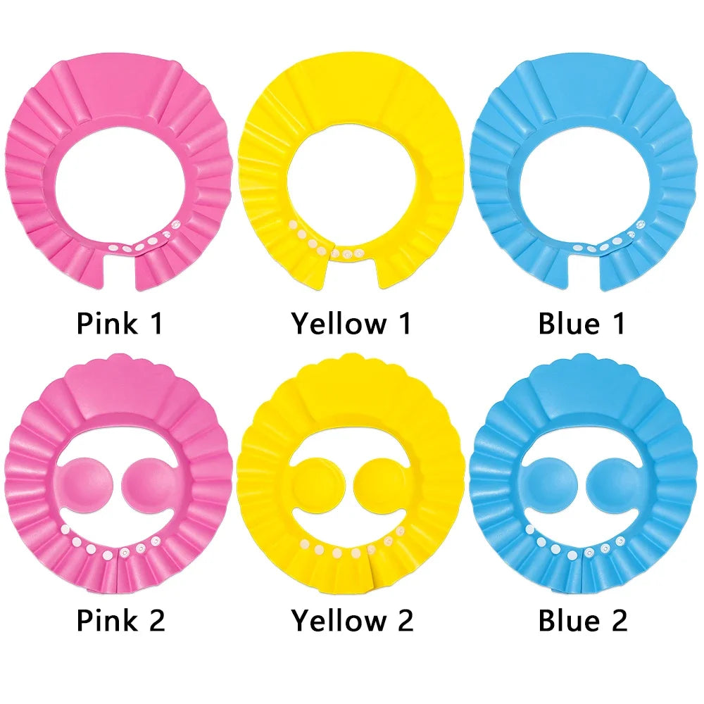1PC Adjustable Baby Shower Caps Kids Shampoo Hat Bath Shield Waterproof Ear Eye Protection Visor Portable Child Wash Hair Hat