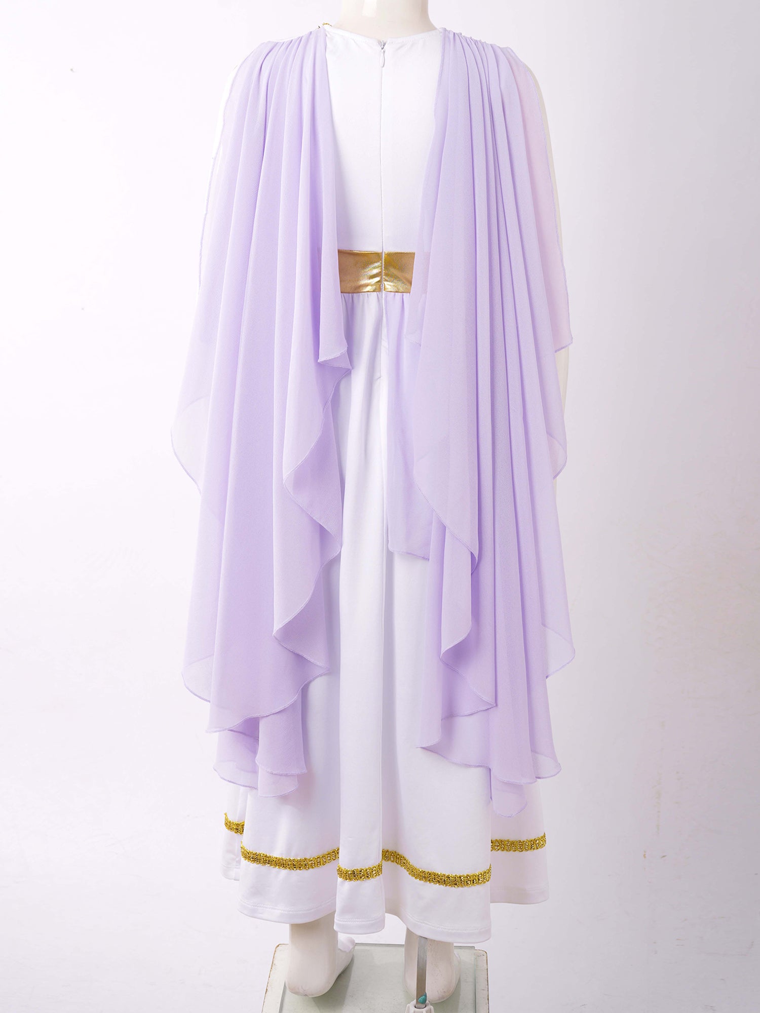 Kids Girls Ancient Greek Princess Toga Goddesses Costume Party Grecian Sleeveless Gown Dress Shawls Patchwork Flowy Tulle Dress