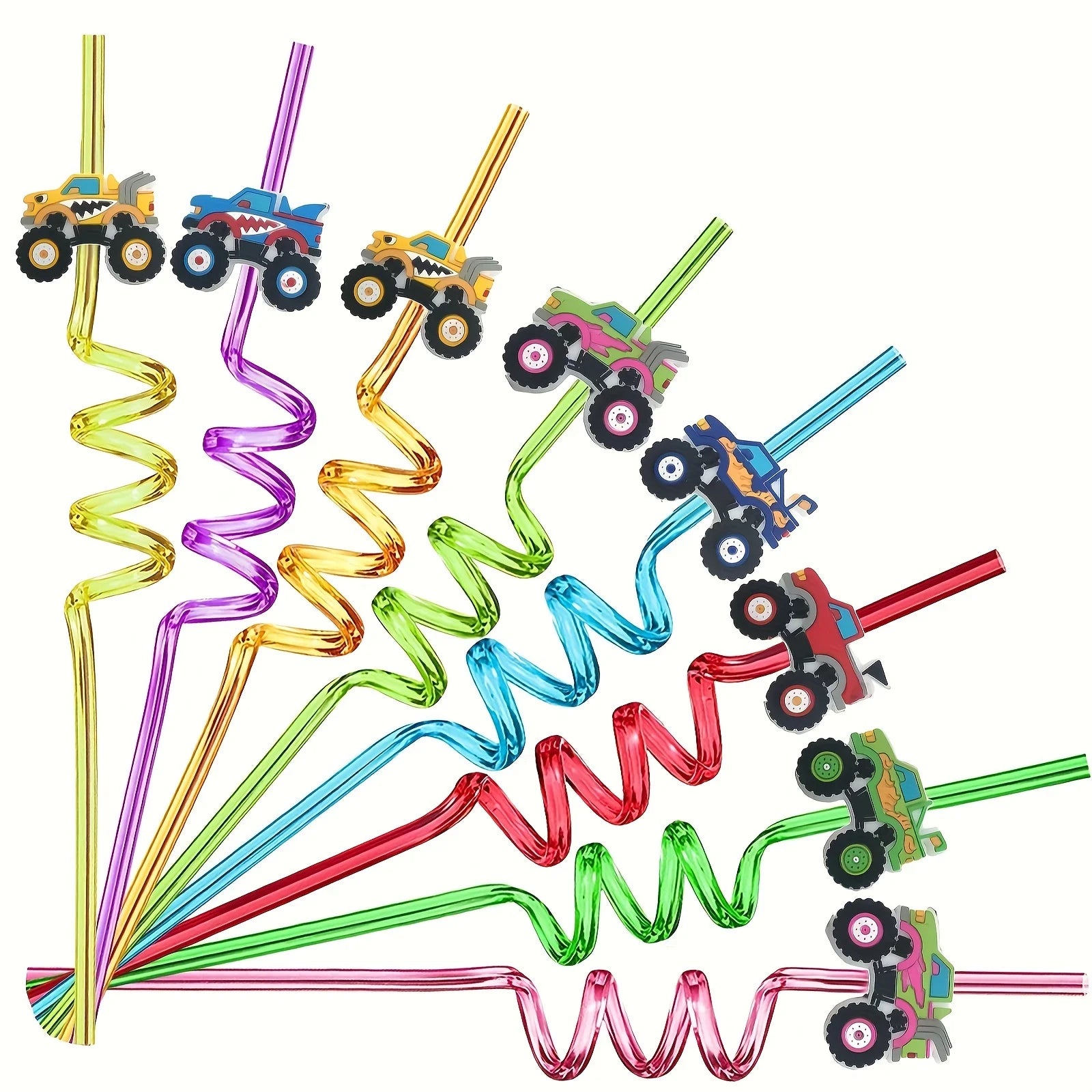 4pcs Multi themed Cute Party Straws,Unicorn Mermaid Dinosaur Party Straw,Reusable Plastic Straws for Kids Birthday Decor Gifts