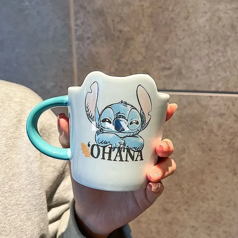 Best Selling Lilo & Stitch Creative Casual Ceramic Mug Office Desk Bedroom Restaurant Boys and Girls Birthday Gift Drinking Cup