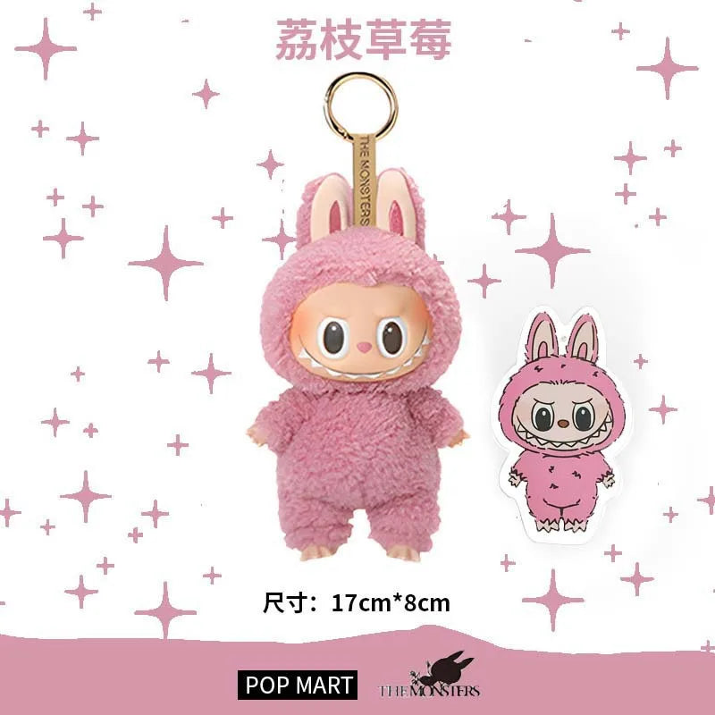 Labubu The Monsters Heartbeat Macaron Enamel Face Pvc Figurine Tabletop Ornament Kawaii Doll Kid Birthday Gift