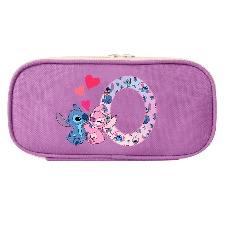 Lilo&Stitch Pencil Box Letter A B C Student School Supplies Stationery Kids Penbag Pencilcase Kawaii Boy Girl Birthday Cute Gift
