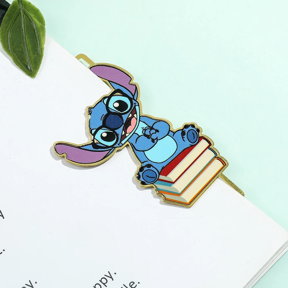 Cute Stitch Book Marks Cartoon Anime Fans Gifts Collect Metal Bookmarks Gifts From Parents to Kids Toys for Students Stationery