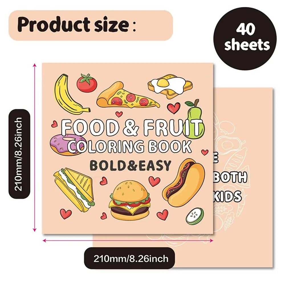 Food And Fruit Coloring Book Food & Drink Colouring Book Bold And Easy Colouring Book For Family Fun And Creative Relaxation
