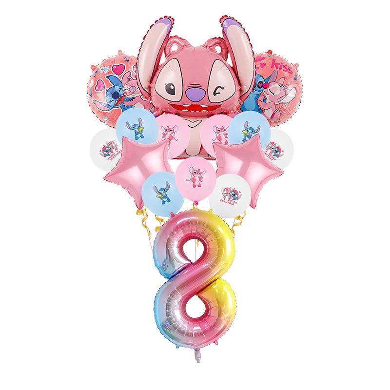 Stitch Birthday Party Supplies Stitch Tableware Set Balloons Backdrop Banner Plates Napkins Tablecloth Birthday Theme Stitch