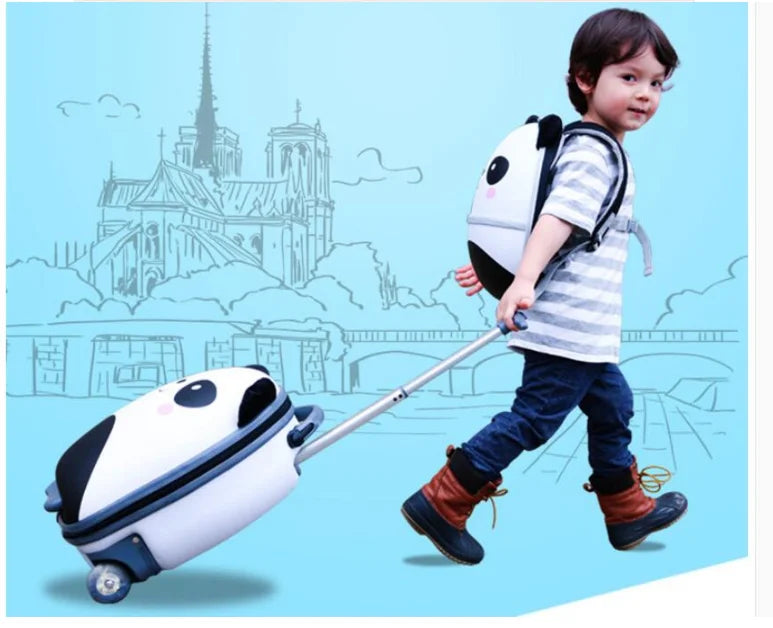 kids 16 inch rolling suitcase luggage sets with backpack trolley luggage suitcase for girls  wheels kids travel trolley suitcase