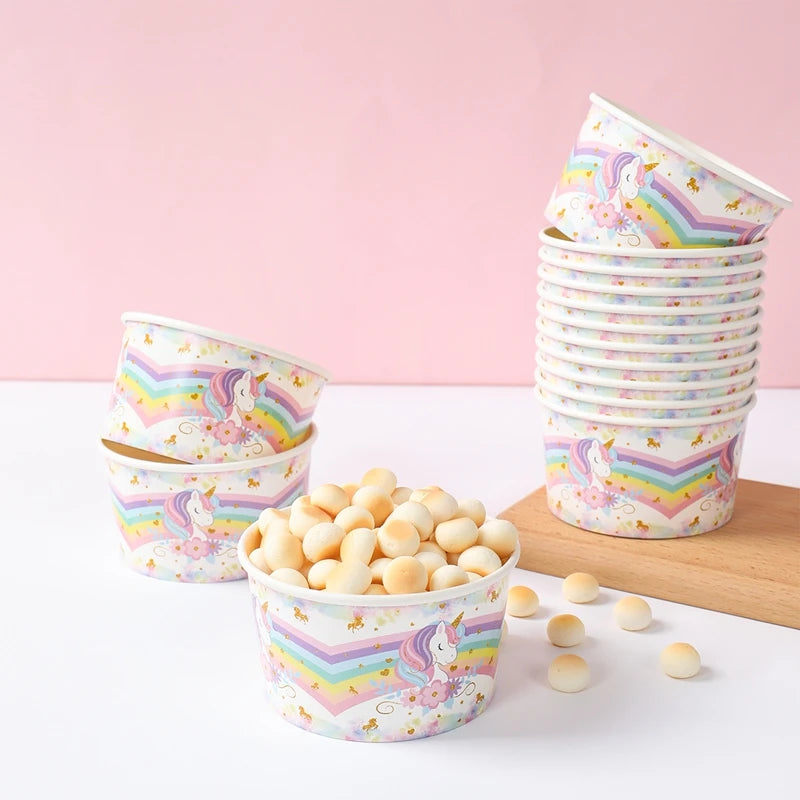 Unicorn Party Supplies Rainbow Unicorn Paper Plates Cups Napkin for Baby Shower First Girls Birthday Party Decorations