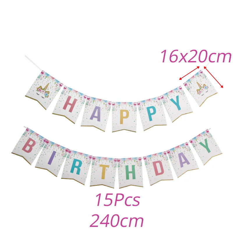 Unicorn Birthday Decorations for Girl Plate Napkin Cup cake topper Unicorn Party Supplies Kids Birthday Party Decor Baby Shower