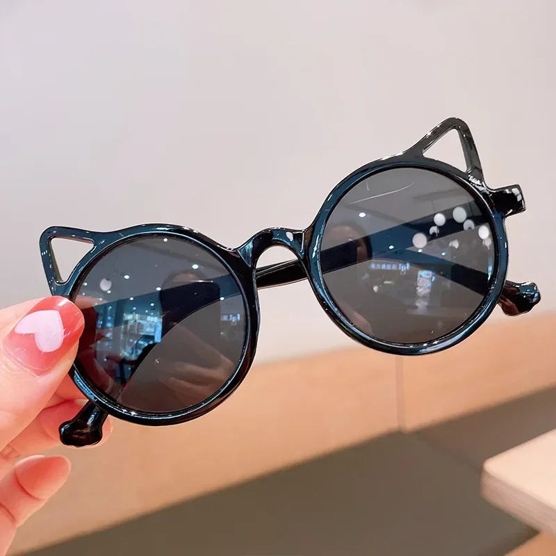 Girls Boys Cute Animal Cartoon Ears Sunglasses Outdoor Sun Protection Children Lovely Vintage Sunglasses Protection Classic Kids