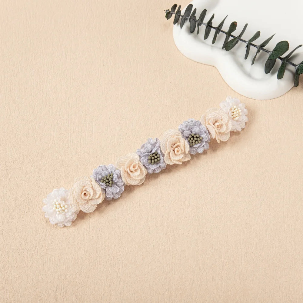 Charming Flower Baby Girl Headband Elastic Nylon Hair Band for Newborns Toddlers Soft Kids Turban Baby Hair Accessories for Girl
