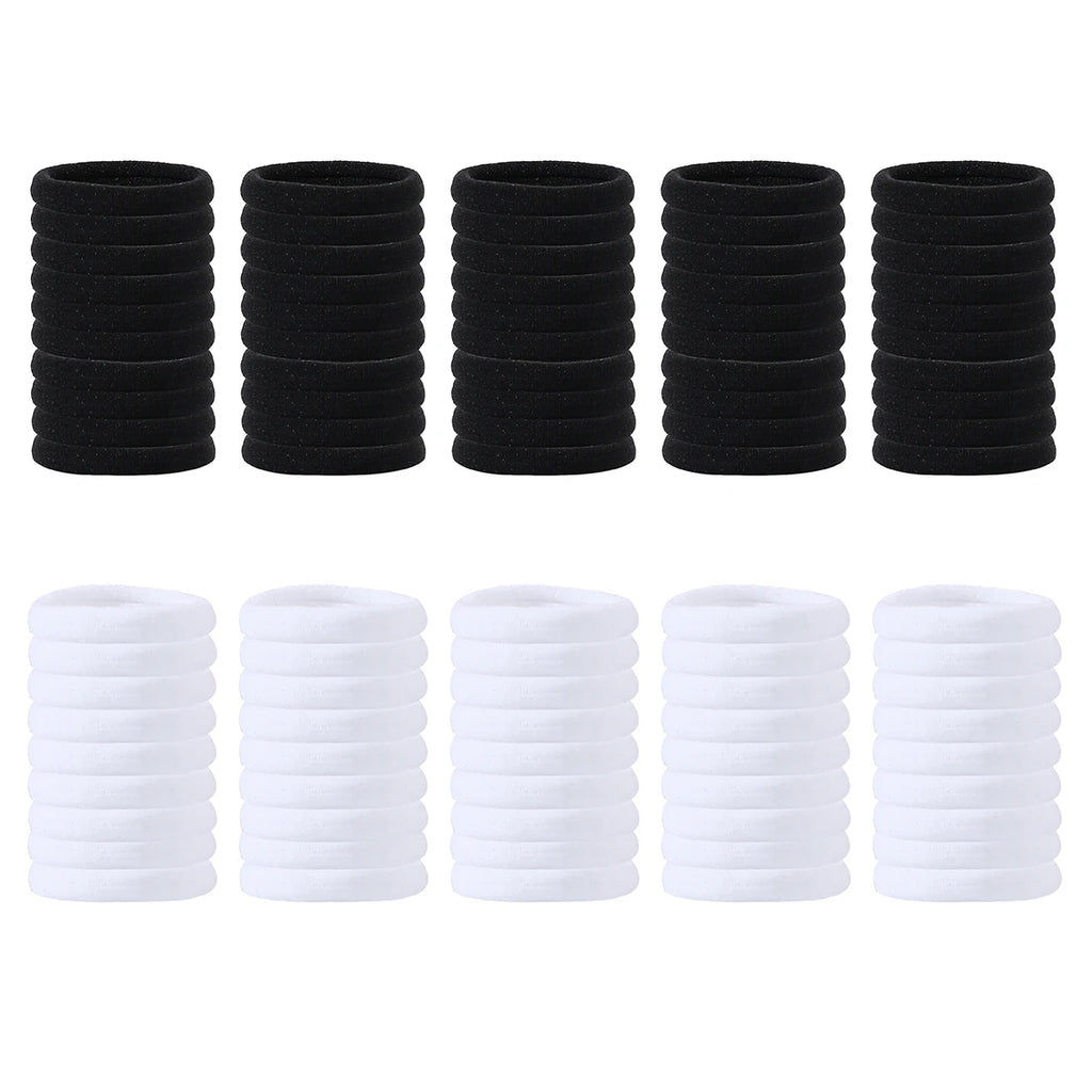 50Pcs/Set Girls Colorful Nylon Elastic Hair Bands Women Rubber Bands Headband Scrunchie Kids Ponytail Holder Hair Accessories