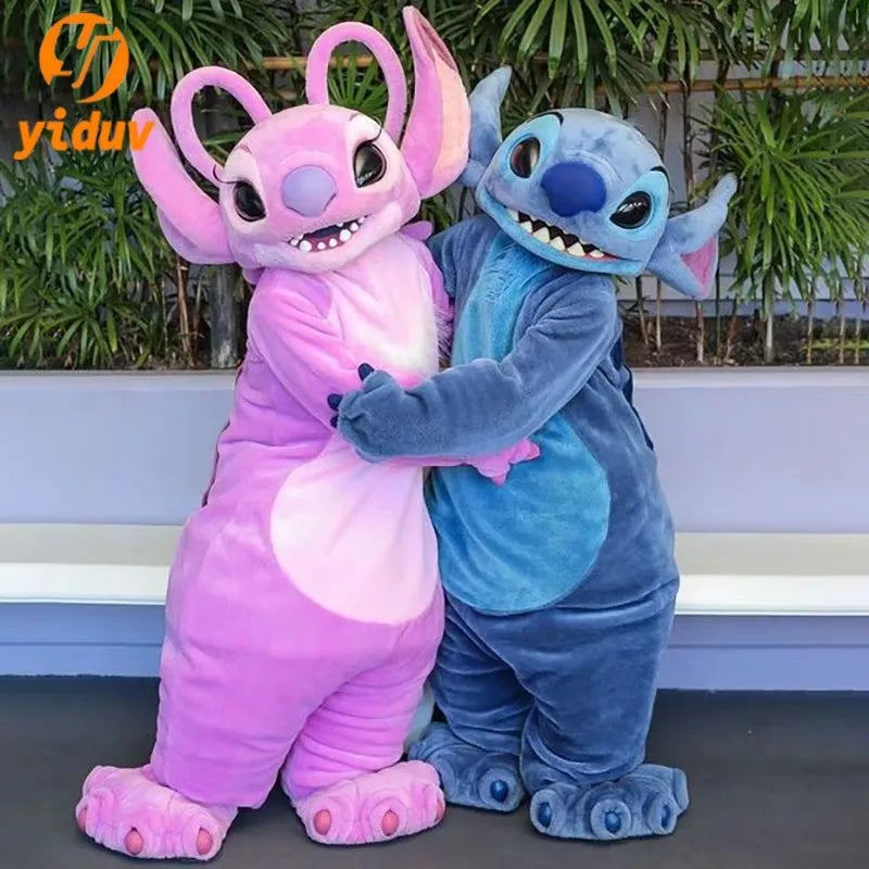 Blue Lilo & Stitch Mascot Costume Mouse Mickey Minnie Cartoon character Cosplay Advertising Fancy Dress Animal Carnival Party Su
