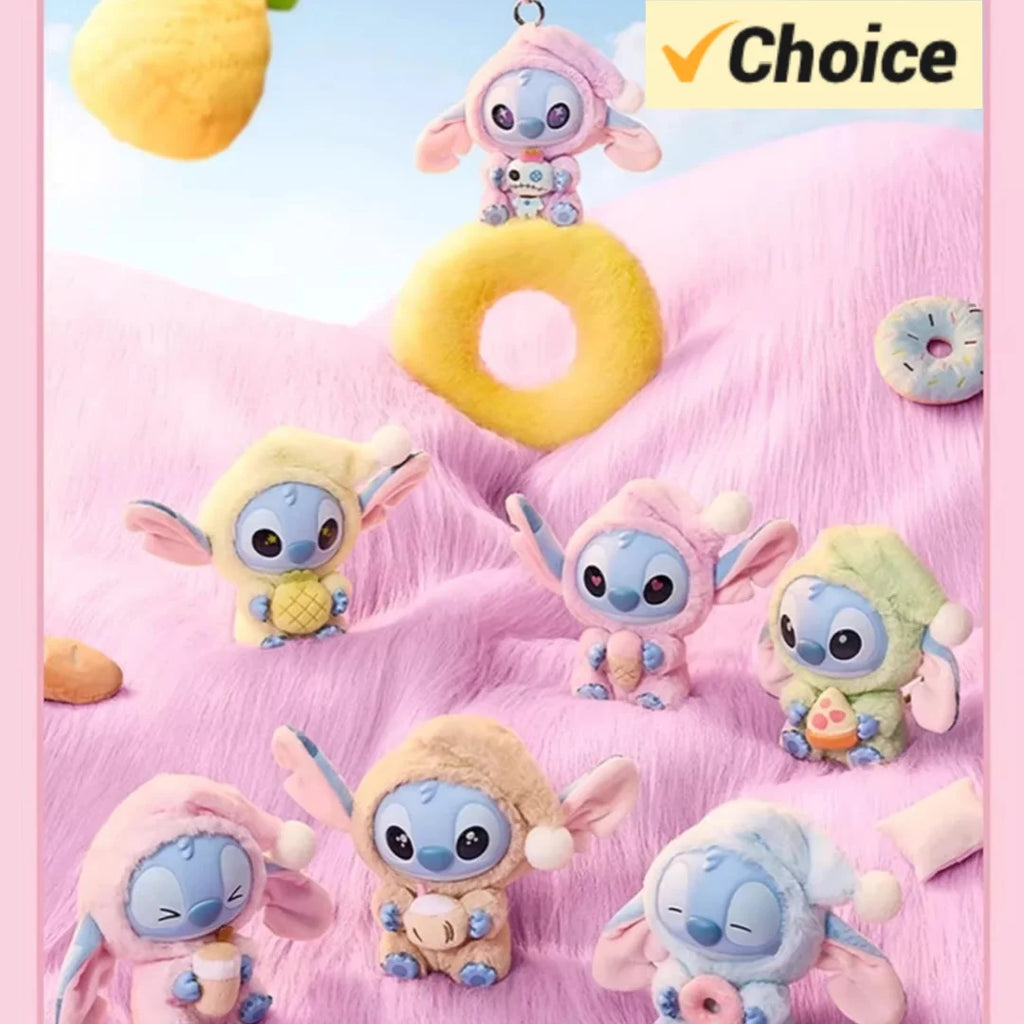 Stitch Eat Something Before Sleep Series Blind Box Plush Dolls Pendant Cute Doll Dog Ornament Mystery Box Surprise Toys Gifts