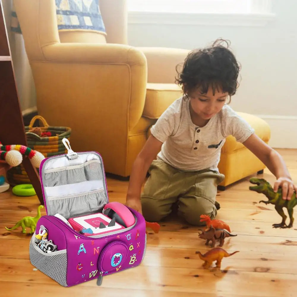Musical Toy Storage Bag Portable Carrying Bag for Toniebox Audio Player Carrying Box for Kids Doll Headphone Charging Station