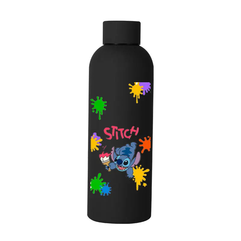 Lilo&Stitch Insulated Cup Sports Small Mouth Bottle Angel Colour Double-layer Vacuum Stainless Steel Cola Coffee Frosted Bottle