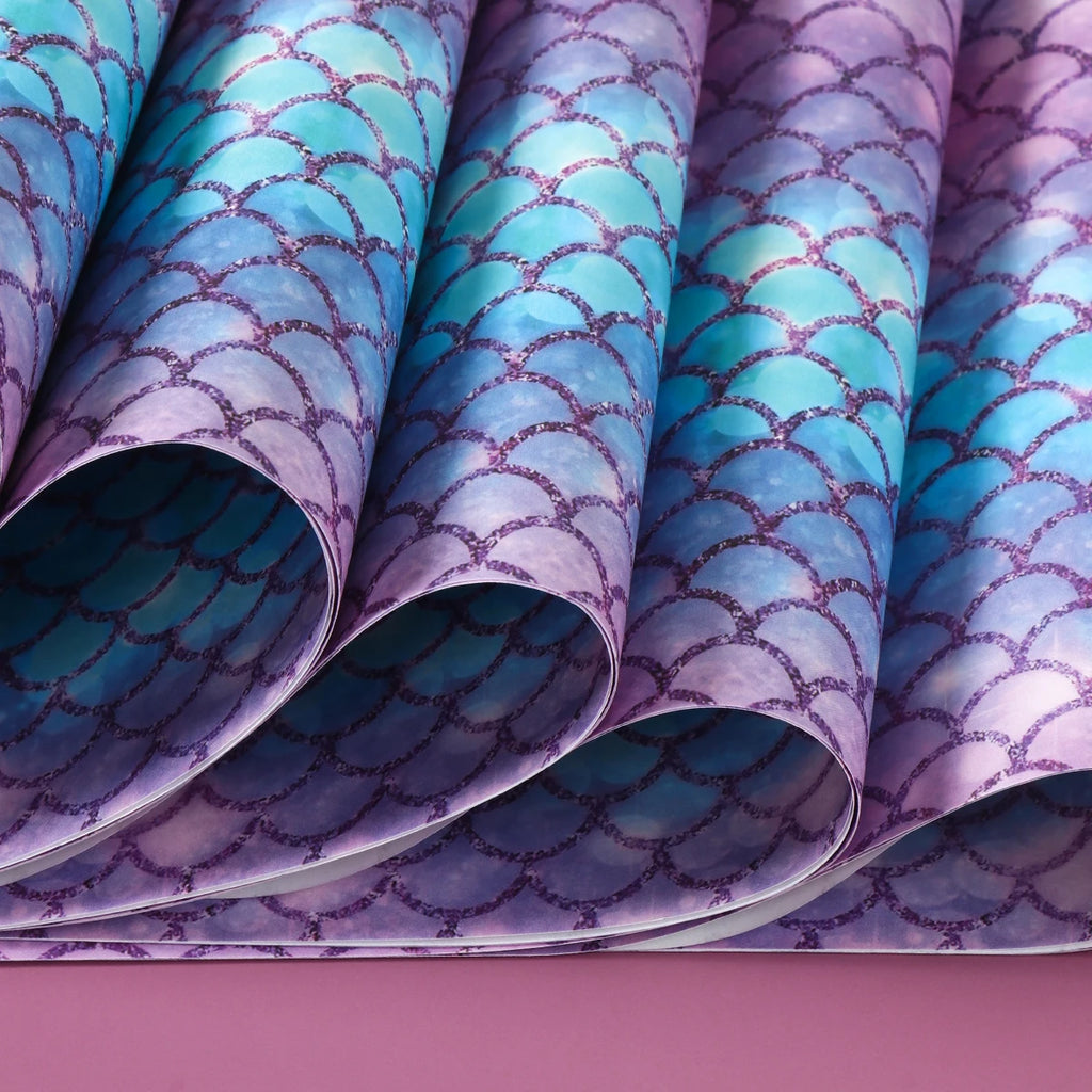 Mermaid DIY Gift Wrapping Paper Mermaid Theme Birthday Party Decor Kids Girl Baby Shower Wedding Party Gift Decor Supplies