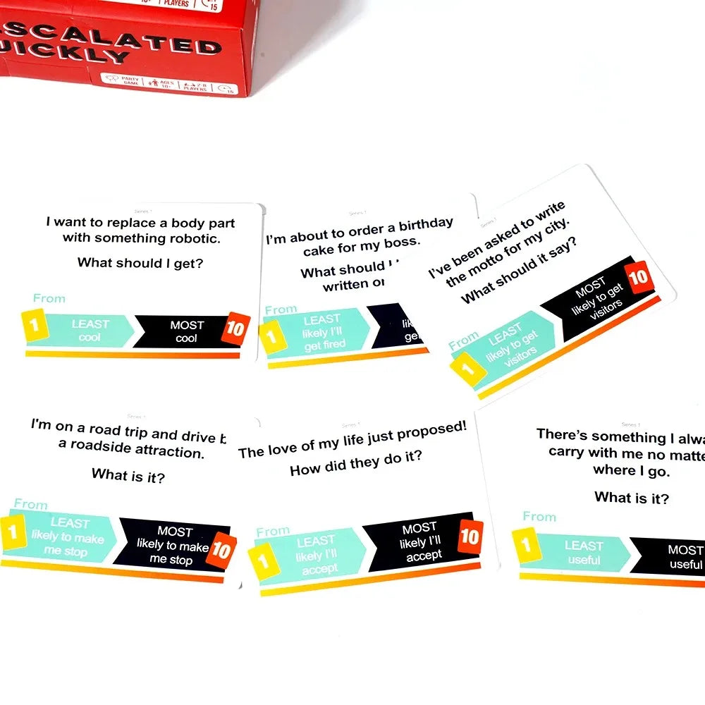 That Escalated Quickly Hilarious Cooperative Card Game Party Game Family Game Night Card Game Great For Both Kids And Adults