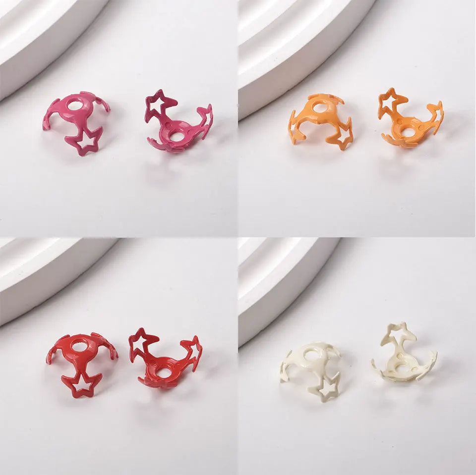 Colorful Star Round Torus Beads For Jewelry Making DIY Decorations Earrings Bracelet Necklace Charms Kids Hair Rope Accessories