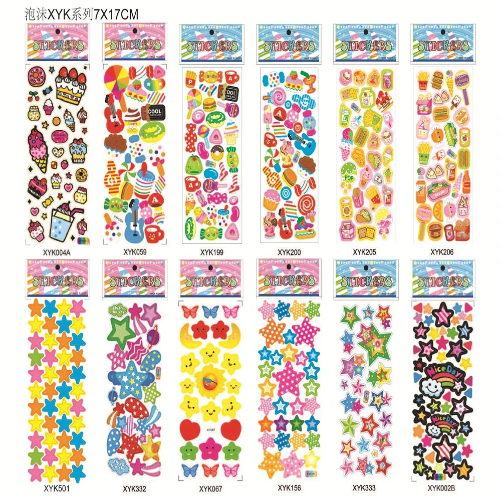 Cartoon Stickers for Kids Birthday, Party Favors for Boys and Girls, 3D Pinata, Goodie Bag Fillers, Giveaway Gift, 20 Pcs