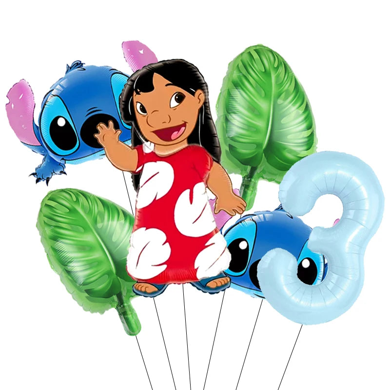 Lilo & Stitch Party Balloons Stitch Number Balloon Garland Arch Kit Baby Shower Birthday Party Decor Kids Toy Gift
