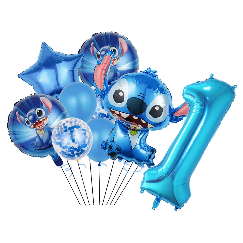 Lilo and Stitch Birthday Decorations Tableware Paper Cups Plate Napkins Cake Topper Balloons Birthday Decor Party Supplies Gift