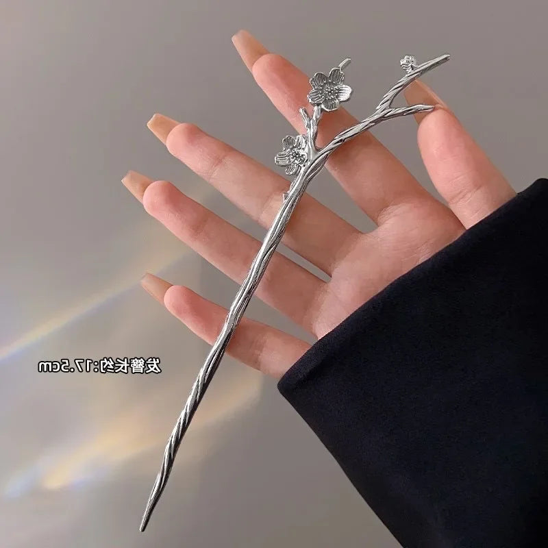 Chinese Style Tassel Hair Clip For Women Hair Stick Pins Flower Handmade Hairpins Charm Jewelry Accessories Hair Ornaments 머리핀
