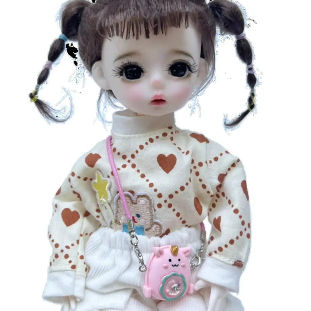 Cartoon Animal Dollhouse Mini Bag Miniature Bag Colorful Doll Shoulder Bag Mini Plastic Cute Plush Doll Bag Bjd Accessories