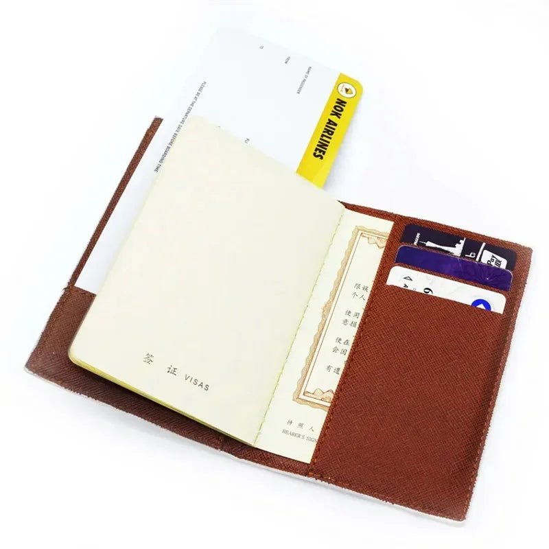 Lovely Hello Kitty PU Passport Cover Cartoon Print Girls Boys ID Card Holder Travel Ticket Passport Case