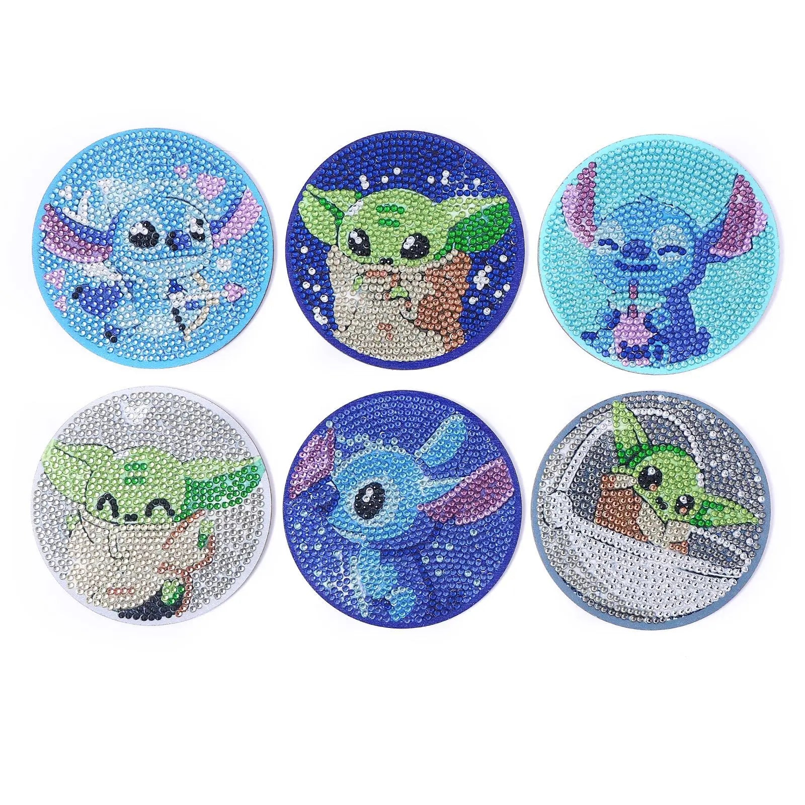 5DDIY Wooden Dot Diamond Cup Cushion with Thermal Insulation and Anti Slip Diamond Painting Stitch Coffee Cup Cushion