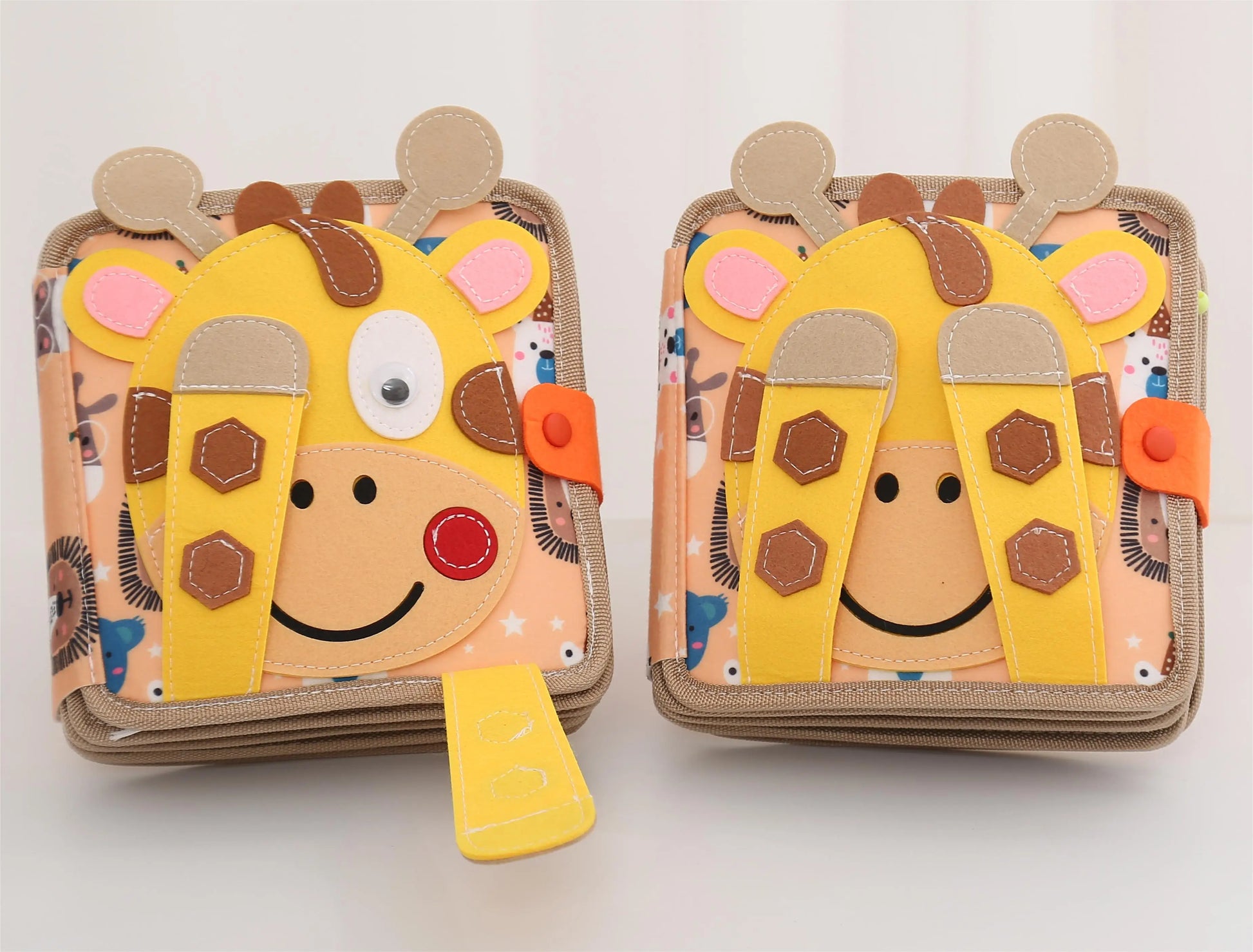 Montessori Toys Busy Book for Kids Color Shape Animal Cognition Early Education Toys Giraffe Quiet Book Fine Motor Toys