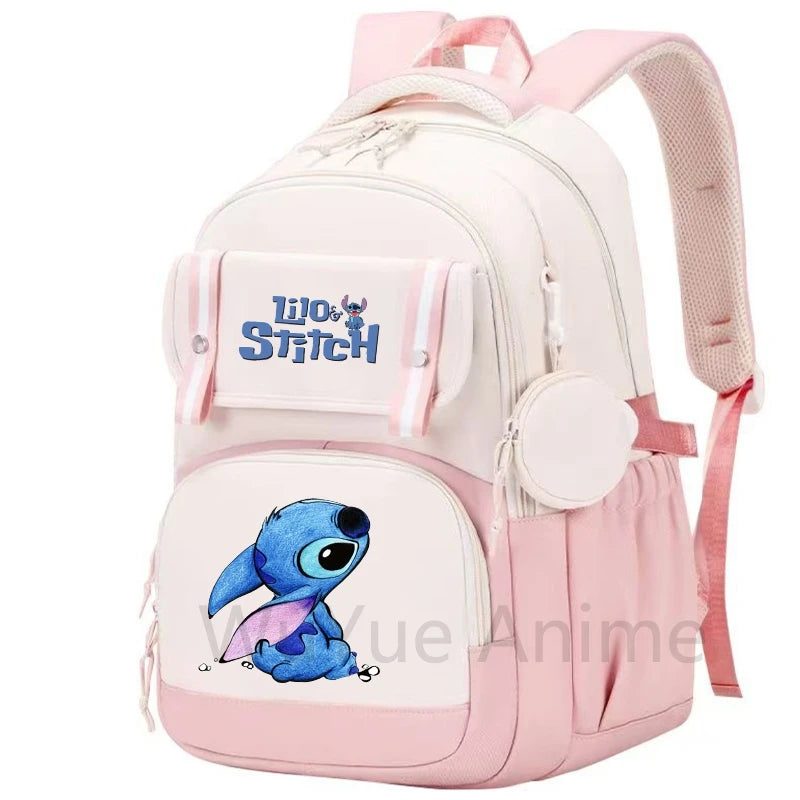 Anime Lilo Stitch Backpack Large Capacity Bookbag for Boy Girl Men Women Leisure Waterproof Laptop Travel Bag Kid Gift Mochila