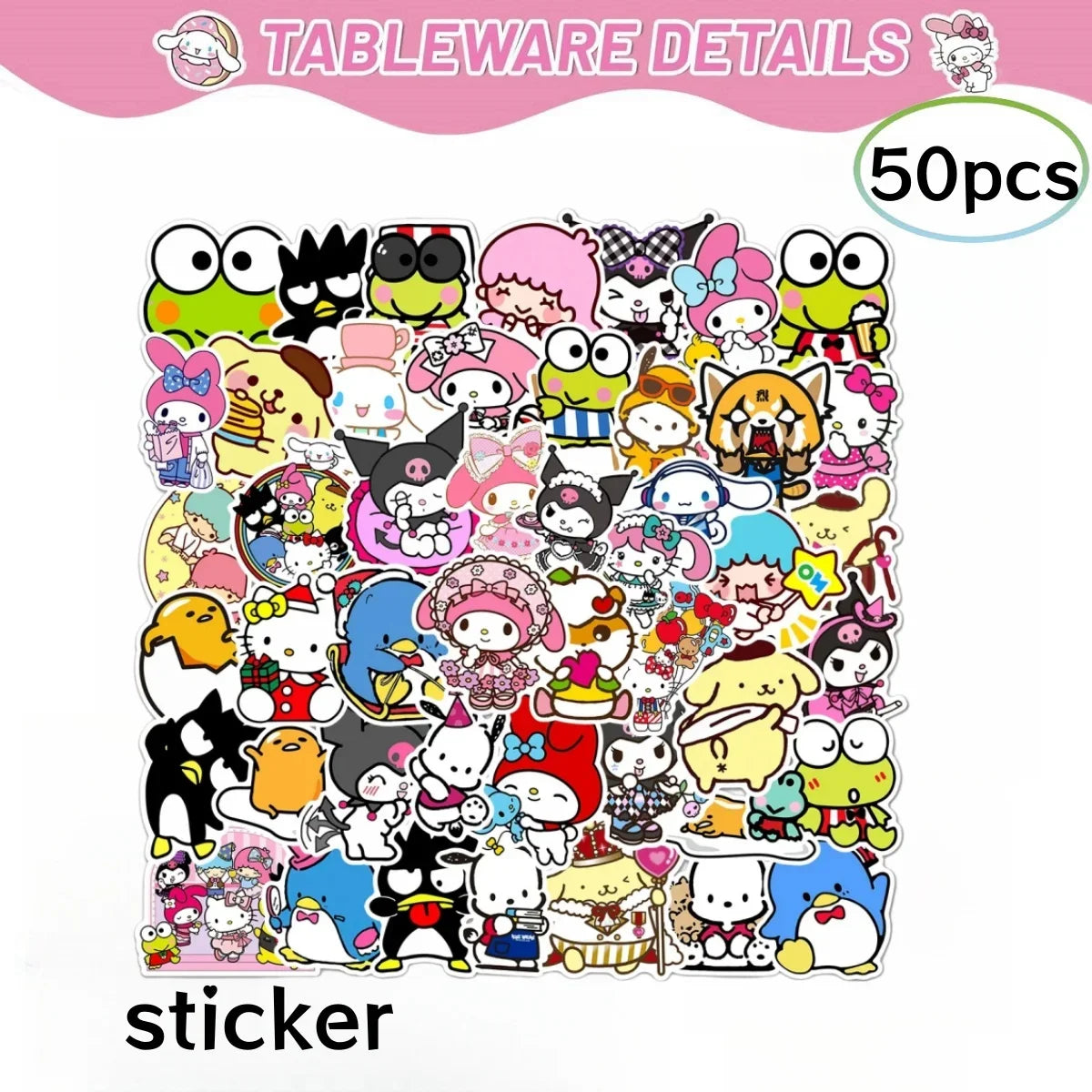 Hello Kitty Birthday Party Decorations Kawaii Cat Tableware Plate Tablecloth Baby Shower DIY stickers Girls Gifts Party Supplies