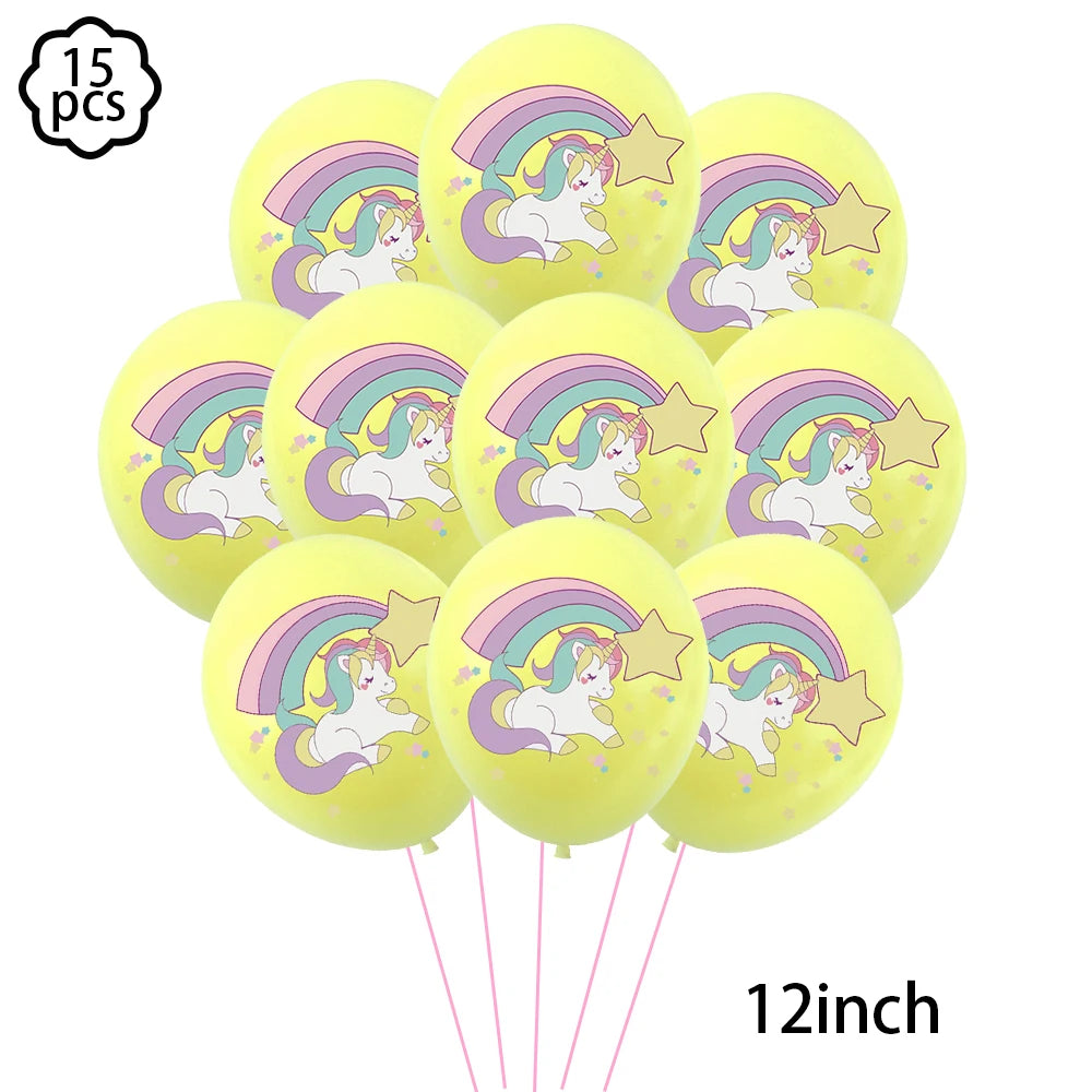Unicorn Party Banner Garland standing Unicorn Balloon Kids girls Birthday Decoration Banner Baby Shower Unicorn party decoration