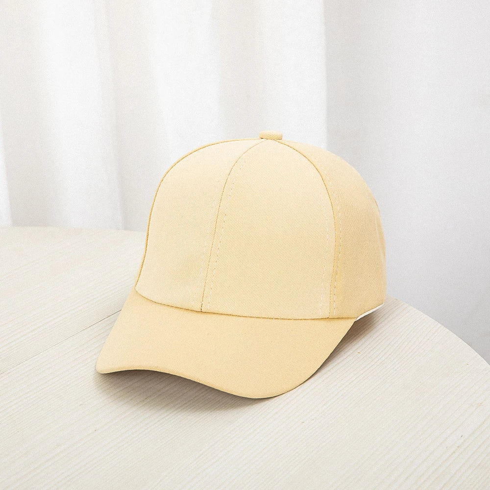 1pcs 2024 New   Fashion Candy Color Kids Baseball Cap  Sun Protection Adjustable Travel Children Baseball Cap