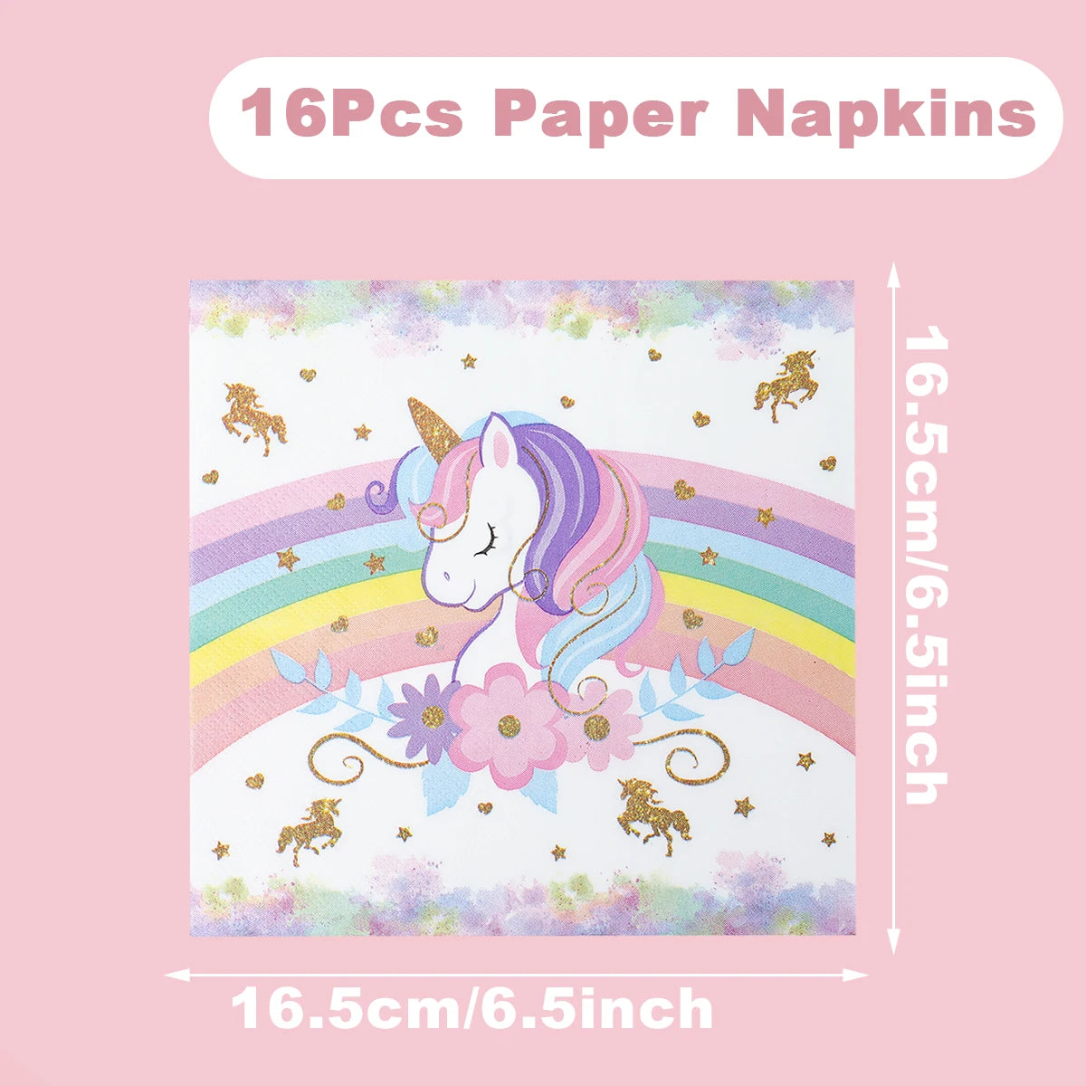 Rainbow Unicorn Disposable Tableware Happy 1st Birthday Party Decorations Kids Favors Gifts Unicorn Baby Shower Girls Supplies