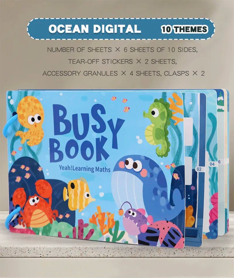 Montessori Children Busy Book My First Quiet Book Paste Early Learning Education Toys Children Matching Game For Kids 2 3 Years