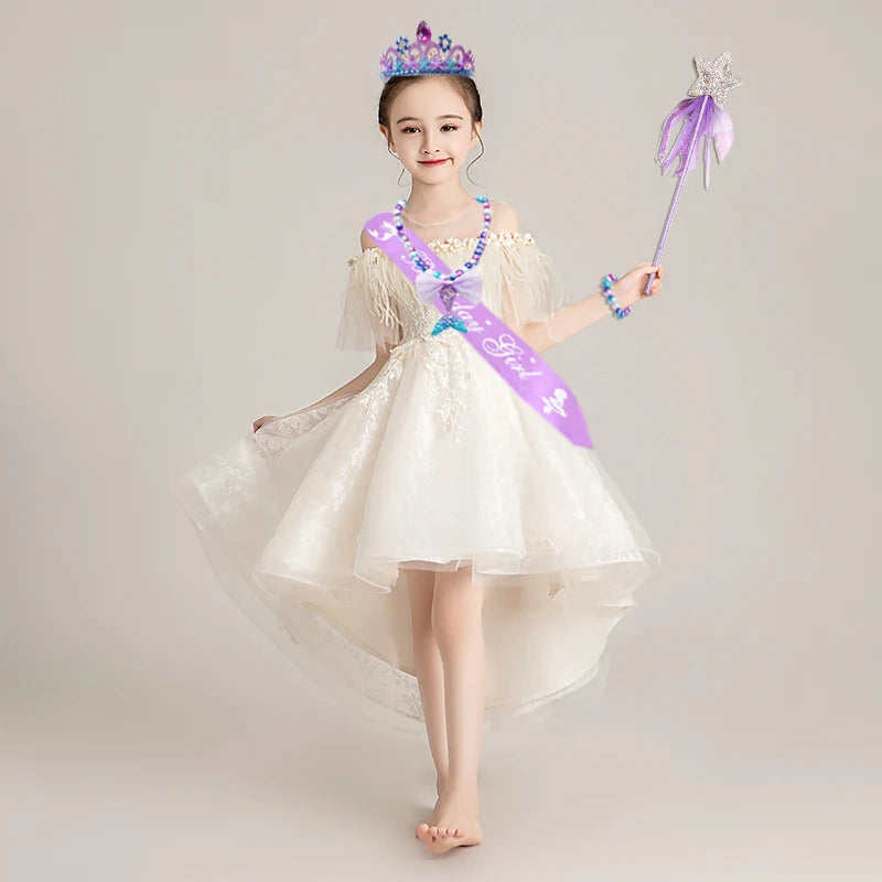 156*9.5cm Mermaid Birthday Girl Shoulder Strap Mermaid Party Crown Under The Sea Party Sea Animal Party Decor Girls Favor