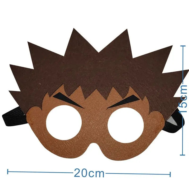 12Pcs Pokemon Felt Mask Anime Cosplay Pikachu Eevee Eye Mask Kids Birthday Party Decoration Dress Up Masquerade Party Supplies