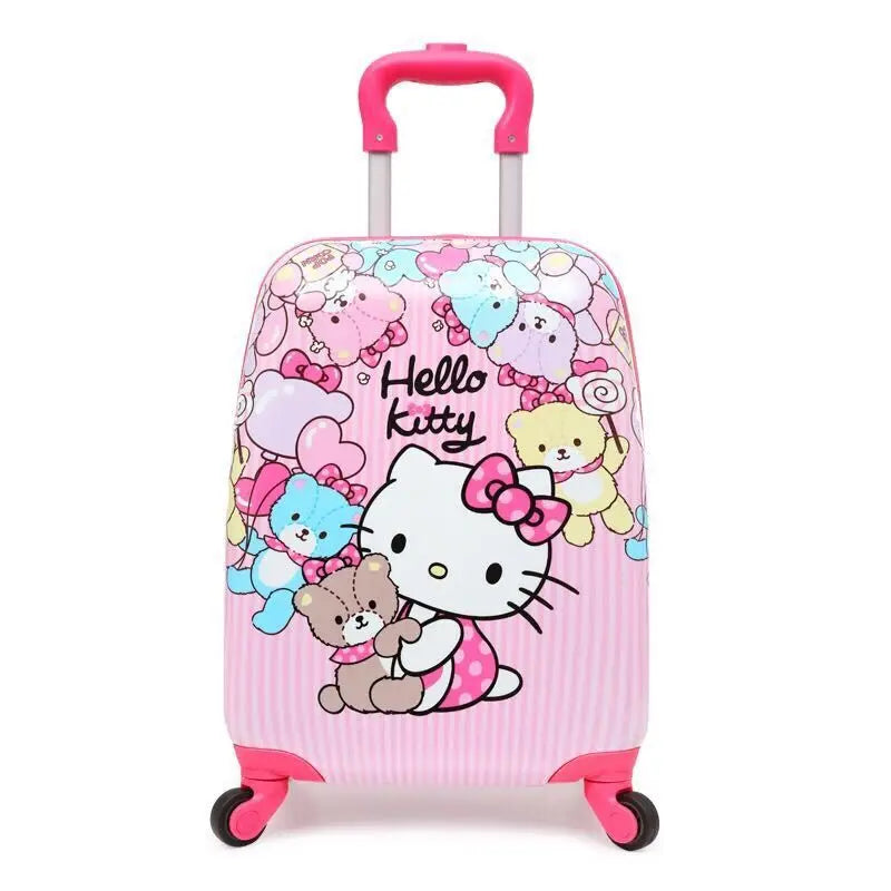 New 18-Inch Suitcase Kawaii Kuromi Kids Trolley Case Student Cartoon Luggage Girls Travel Portable Boarding Case Kids Toys Gift